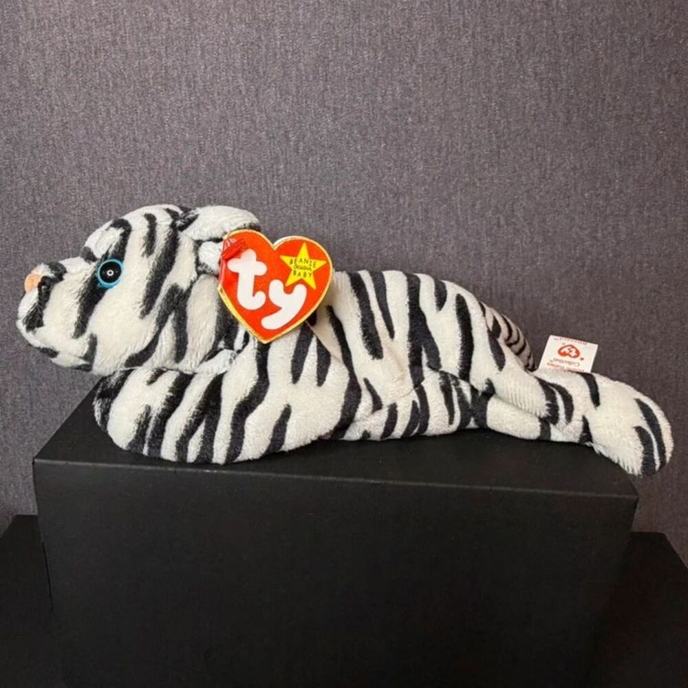 Ty Beanie Baby Blizzard White Tiger 1996 Style 4163 With Tags